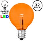Orange/Amber- G40 - Glass LED Replacement Bulbs - 25 Pack