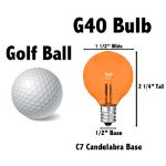 Orange/Amber- G40 - Glass LED Replacement Bulbs - 25 Pack