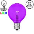 Purple - G40 - Glass LED Replacement Bulbs - 25 Pack