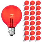 Red - G40 - Glass LED Replacement Bulbs - 25 Pack