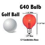 Red - G40 - Glass LED Replacement Bulbs - 25 Pack