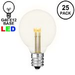 Warm White - G40 Glass LED Replacement Bulbs - 25 Pack