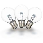 Pure White - G30 Glass LED Replacement Bulbs - 25 Pack