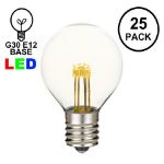 Warm White - G30 Glass LED Replacement Bulbs - 25 Pack