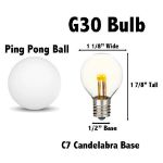 Warm White - G30 Glass LED Replacement Bulbs - 25 Pack