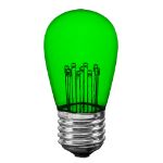 Green S14 LED Medium Base e26 Bulbs w/ 9 LEDs - 25pk