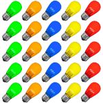 Multi S14 LED Medium Base e26 Bulbs w/ 9 LEDs - 25pk