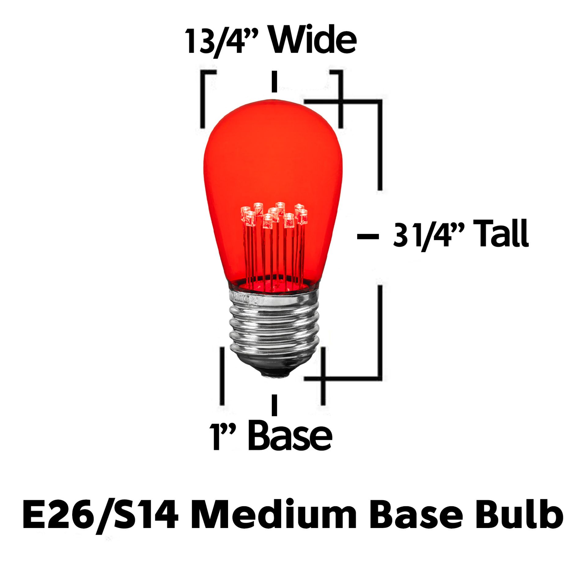 LED S14 Outdoor Patio Edison Replacement Bulbs, Warm White, E26 Base - Bild 11 von 49
