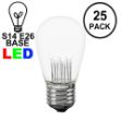 Pure White S14 LED Medium Base e26 Bulbs w/ 9 LEDs - 25pk