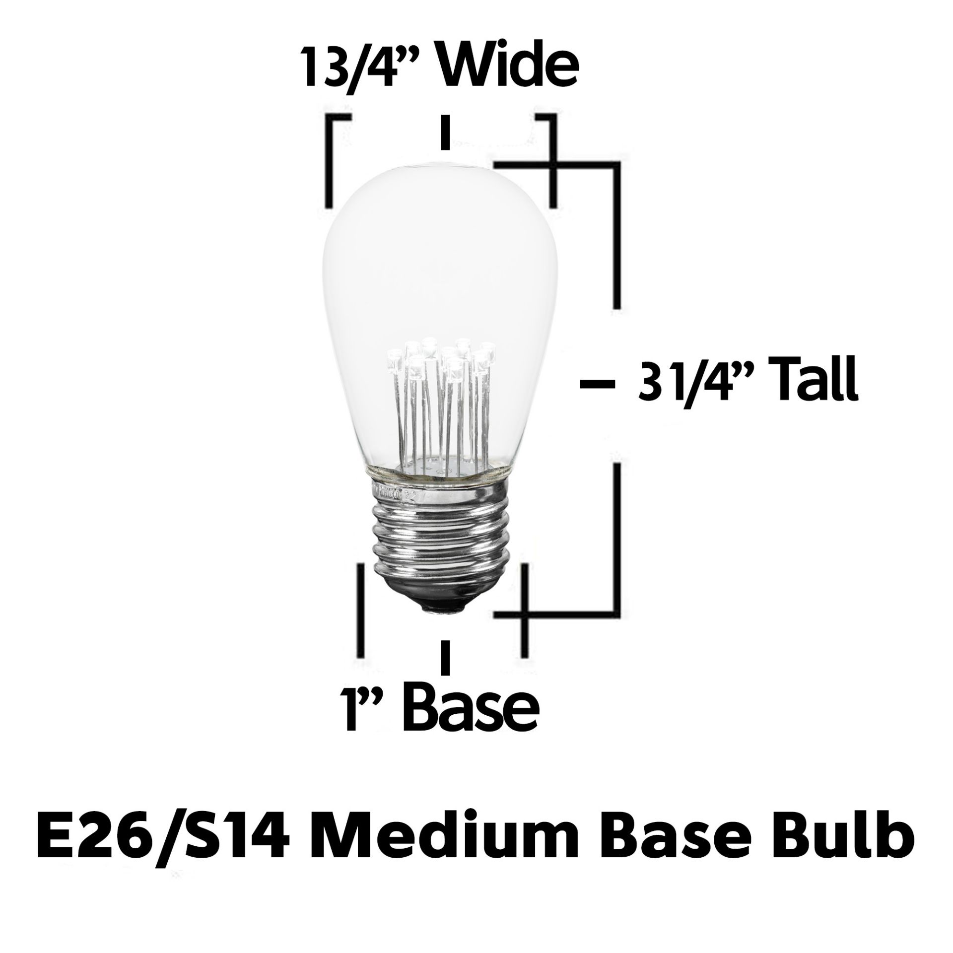 LED S14 Outdoor Patio Edison Replacement Bulbs, Warm White, E26 Base - Bild 28 von 49