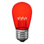 Red S14 LED Medium Base e26 Bulbs w/ 9 LEDs - 25pk