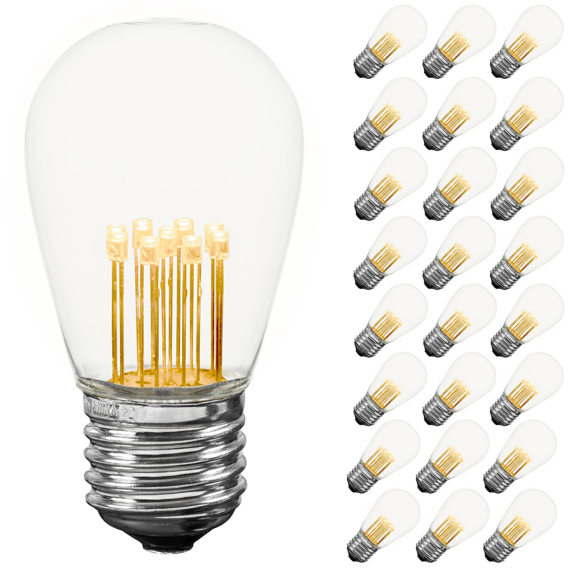 LED S14 Outdoor Patio Edison Replacement Bulbs, Warm White, E26 Base - Bild 37 von 49
