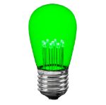 5 Pack Green S14 LED Medium Base e26 Bulbs w/ 9 LEDs