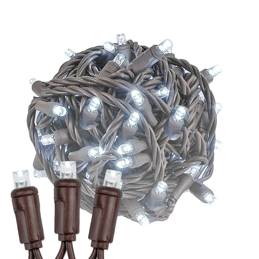 100 Light LED Christmas Mini Light Set, Patio Light, Warm White, Brown Wire, 34’ - Bild 23 von 39