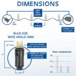 Commercial Grade Wide Angle 100 LED Warm White 34' Long Black Wire