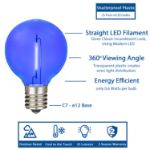 Blue - G40 - Plastic Filament LED Replacement Bulbs - 25 Pack
