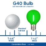 Green - G40 - Plastic Filament LED Replacement Bulbs - 25 Pack