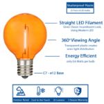 Orange - G40 - Plastic Filament LED Replacement Bulbs - 25 Pack