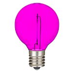 Pink - G40 - Plastic Filament LED Replacement Bulbs - 25 Pack