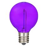 Purple - G40 - Plastic Filament LED Replacement Bulbs - 25 Pack