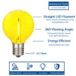 Yellow - G40 - Plastic Filament LED Replacement Bulbs - 25 Pack
