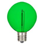 Green LED G50 Plastic Filament LED Globe Bulbs - 25pk