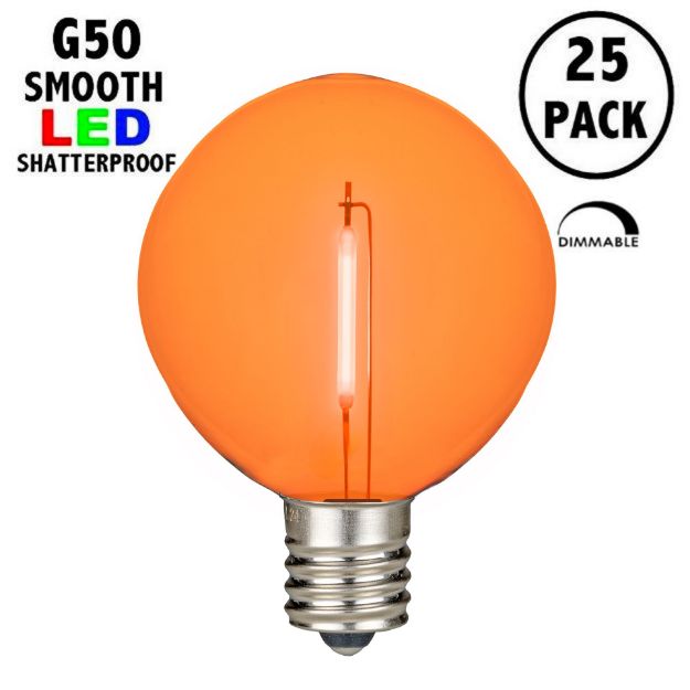 38灯　SOMATRIVAL　38-kT　Orange Orange LED G50 Plastic Filament Globe Bulbs - Novelty