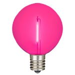 Pink LED G50 Plastic Filament LED Globe Bulbs - 25pk