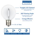 Pure White LED G50 Plastic Filament LED Globe Bulbs - 25pk