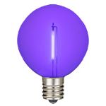 Purple LED G50 Plastic Filament LED Globe Bulbs - 25pk