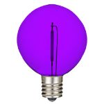 Purple LED G50 Plastic Filament LED Globe Bulbs - 25pk