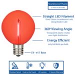 Rainbow Color LED G50 Plastic Filament LED Globe Bulbs - 25pk