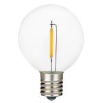 Warm White LED G50 Plastic Filament LED Globe Bulbs - 25pk