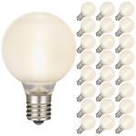 Frosted White - G40 - Plastic Filament LED Replacement Bulbs - 25 Pack