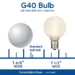 Frosted White - G40 - Plastic Filament LED Replacement Bulbs - 25 Pack