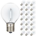 Pure White - G30 - LED Filament Plastic Globe Bulbs - 25 Pack