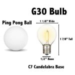 Warm White - G30 - LED Filament Plastic Globe Bulbs - 25 Pack