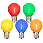 Multi - G30 - LED Filament Plastic Globe Bulbs - 25 Pack