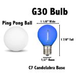 Multi - G30 - LED Filament Plastic Globe Bulbs - 25 Pack