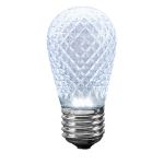 Pure White Diamond Faceted S14 LED Medium Base - 25pk