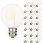 Warm White G50 U-Shaped LED Plastic Flex Filament Replacement Bulbs 25 Pack