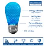 Modern Multi Color Diamond Faceted S14 LED Medium Base - 25pk