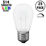 Pure White S14 U-Shaped LED Glass Flex Filament Replacement Bulbs 25 Pack