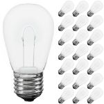 Pure White S14 U-Shaped LED Glass Flex Filament Replacement Bulbs 25 Pack
