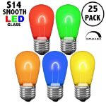 LED Glass Flex Filament multi colored S14 Replacement Christmas