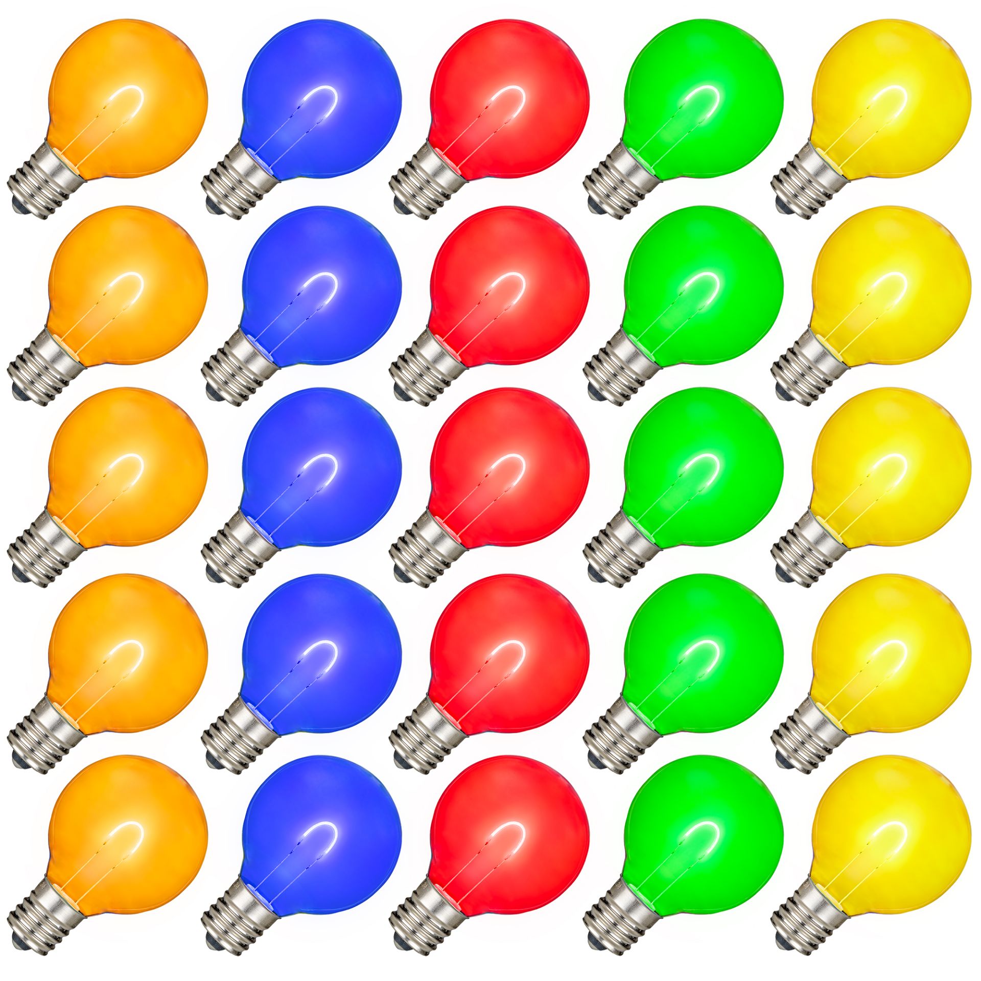 25 Pack LED G40 Plastic Filament Outdoor Globe Replacement Bulbs, Warm White - Bild 27 von 52