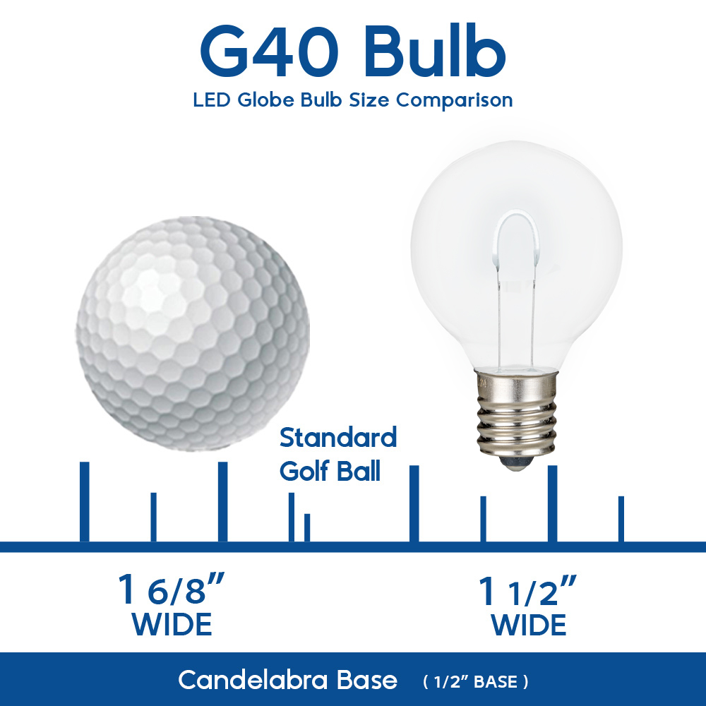 25 Pack LED G40 Plastic Filament Outdoor Globe Replacement Bulbs, Warm White - Bild 37 von 52