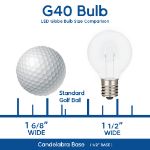 Pure White G40 U-Shaped LED Plastic Flex Filament Replacement Bulbs 25 Pack