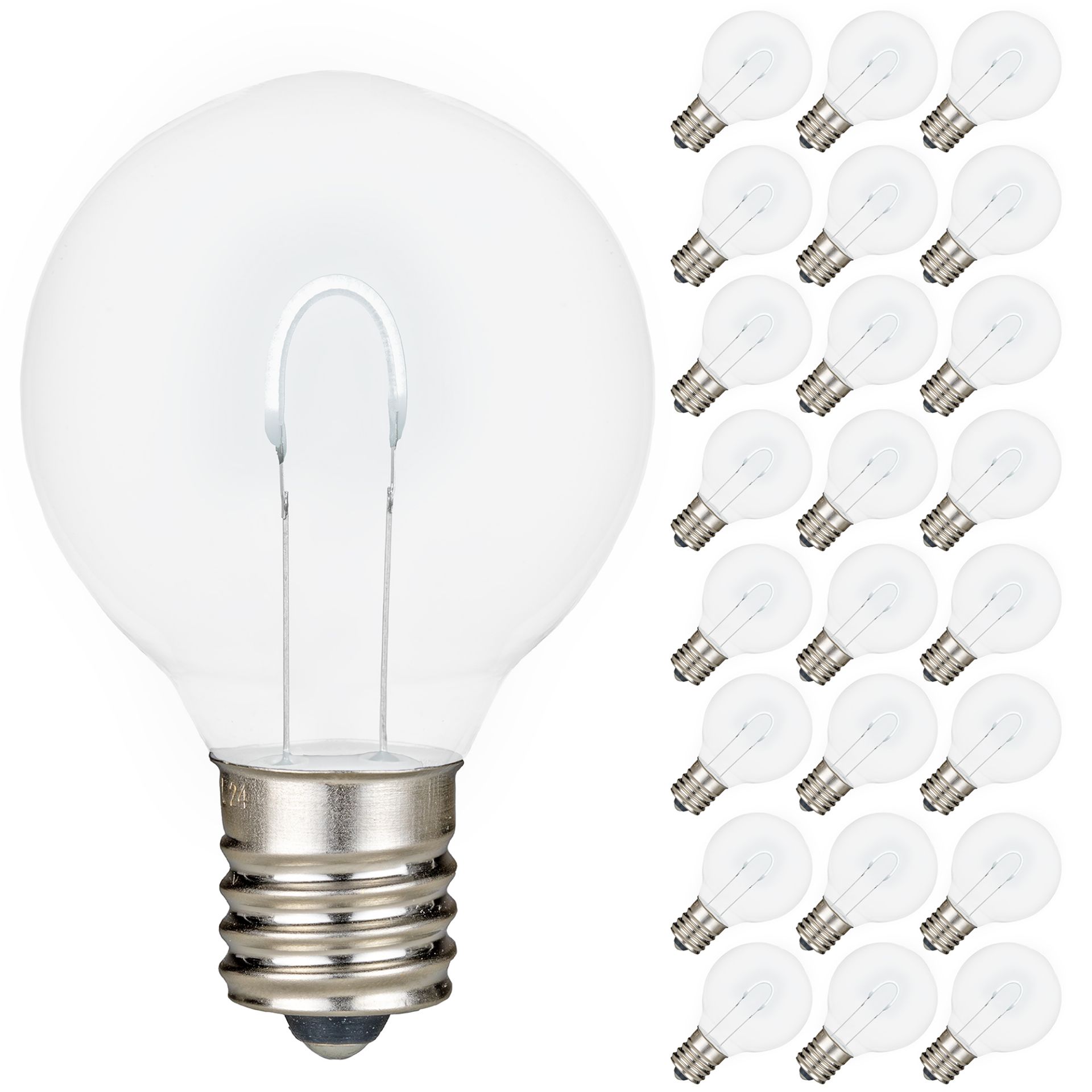 25 Pack LED G40 Plastic Filament Outdoor Globe Replacement Bulbs, Warm White - Bild 33 von 52