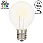 Warm White G40 U-Shaped LED Plastic Flex Filament Replacement Bulbs 25 Pack